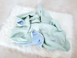 Muslin Blanket mint/blue 90x90cm