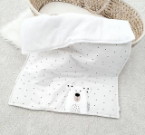 Warm Blanket SIMPLE dots/white fleece