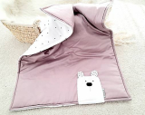 Warm blanket PASTEL BEAR pastel pink