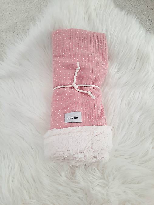 Cuddly muslin blanket  POPPY pink